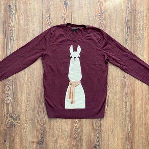 Llama Intarsia Sweater
